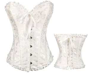 Adult Female Costumes to Hire - White corset - 4XL